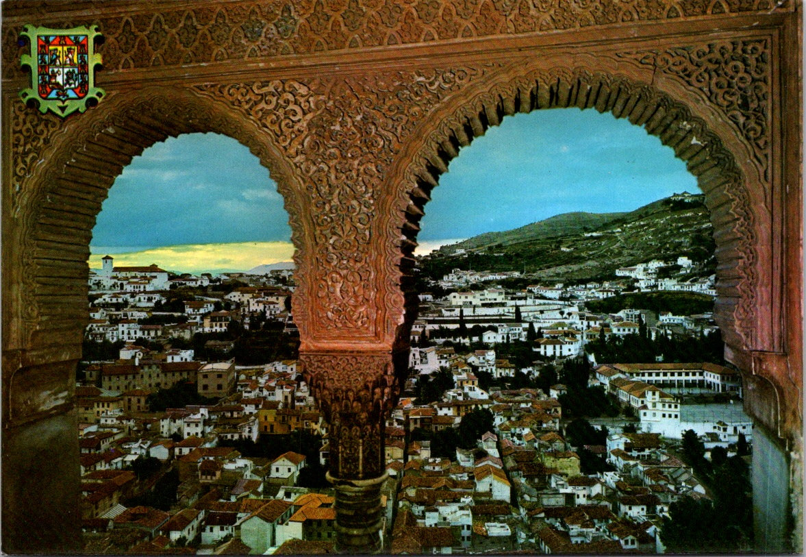 Vintage Postcard Arcades And General View Of Albaicin Spain Unposted