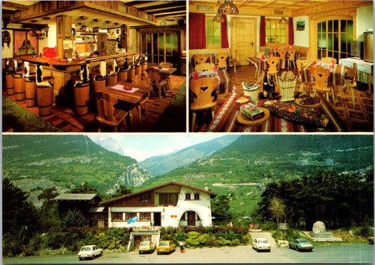 Vintage Postcard The Restaurant Walliser Spycher Switzerland Unposted