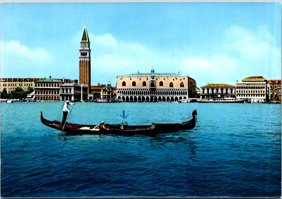 Vintage Postcard General View Of Venice Showing Seahorses On Gondola Unposted