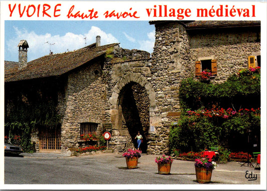 Vintage Postcard The Village Medieval d'Yvoire Haute Savoie France Unposted