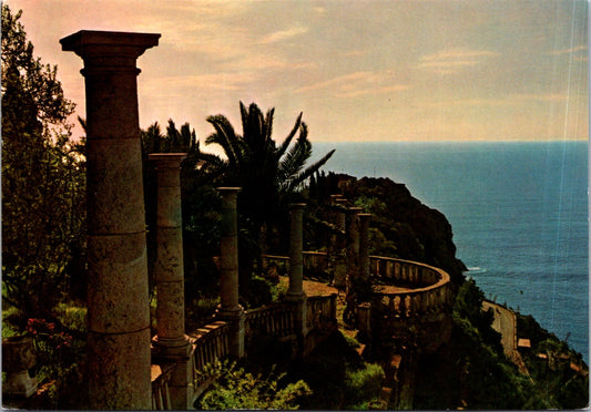 Vintage Postcard Panoramic Foreshortening Taormina Italy Unposted