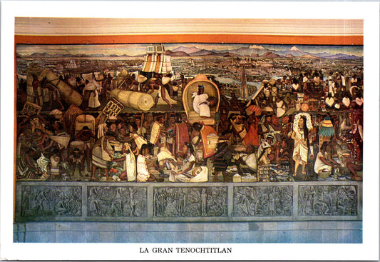 Vintage Postcard The Great Tenochtitlan National Palace Mexico Unposted